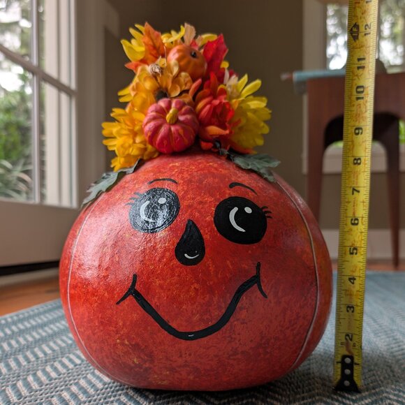 Hand Painted Festive Fall Gourd - Picture 5 of 6